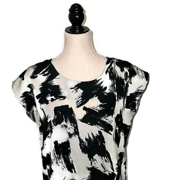 The LImited Black -Off White Drop-Waist Dress-Sz M - Picture 2 of 3